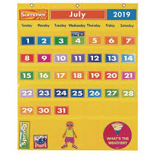 Excellerations Classroom Calendar Weather Pocket Chart