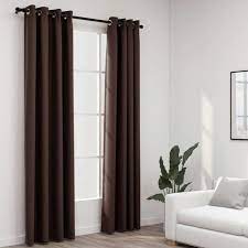 Cette paire de rideaux à œillets imitation lin est disponible dans 2 coloris cette gamme de rideaux imitation lin offre un produit de qualité, élégant et fonctionnel. Rideaux Occultants Aspect Lin Avec Åillets 2pcs Taupe 140x245cm Vidaxl Leroy Merlin