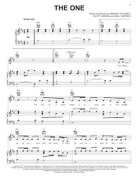 The One Sheet Music The Chainsmokers Piano Vocal Guitar Right Hand Melody Sheet Music Notes Sheet Music Digital Sheet Music