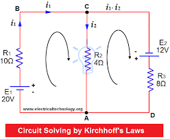 Kirchhoff S Current Voltage Law Kcl Kvl Solved Example Electrical Engineering Technology Electronic Engineering Electrical Engineering