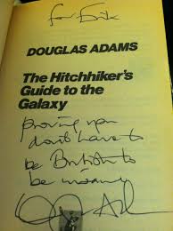 The hitchhiker's guide to the galaxy is the first book in douglas adams's series of five novels tracing arthur dent's journey through space. Great Read The Hitchhiker S Trilogy News From The San Diego Becks