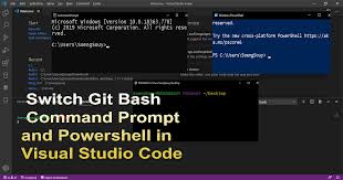 Install git with bash completion, the os x keychain helper, and the docs on el capitan (os x 10.11), follow these instructions to build git: Switch Git Bash Command Prompt And Powershell In Visual Studio Code
