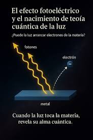 Puede la luz arrancar electrones de la materia? Durante siglos fue vista  como una onda suave y continua, pero a comienzos del siglo XX un fenómeno  desafiante reveló algo más profundo: la
