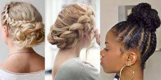 You can do a fishtail braid that goes a bit across the crown, and gradually twits into a low messy. 14 Easy Updos For Long Hair To Copy In 2020 Hairstylesco