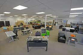 Our office furniture showroom is a 25,000+ square foot facility that displays over 1000 new and used office equipment items including a large selection of conference tables, desks, filing cabinets. Office Furniture Store Ethosource