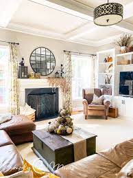 Stonebriar large round 32 wooden sunburst hanging wall mirror with attached hanging bracket, decorative rustic decor for the living room, bathroom, bedroom, and entryway. Classic Fireplace Upgrade With Makeover Simply2moms