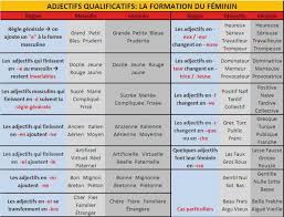 Revisez La Formation Du Feminin Des Adjectifs Qualificatifs 2e Du Niveau Intermediaire B1 Annee 12 13 Adjectif Qualificatif Adjectifs Les Adjectif