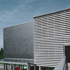 Berufsbildungszentrum In Waagerechter Deckung Von Rathscheck Schiefer Rathscheck Schiefer Fassade Schiefer