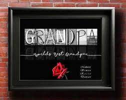 Here is one of many great birthday gift ideas for grandpa which you can get them to make easily! Custom Gift For Grandpa Digital Birthday Gift For Grandpa New Grand Letter Art Gifts