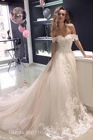 Off The Shoulder Wedding Dress Ivia By Olivia Bottega Open Etsy Off Shoulder Wedding Dress Wedding Dresses Lace Open Back Wedding Dress