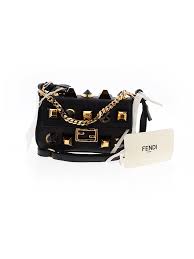 Details About Nwt Fendi Women Black Leather Crossbody Bag One Size