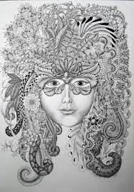 Simonebischoff Floriana02 31082013 Zentangle Drawings Colorful Art Adult Coloring
