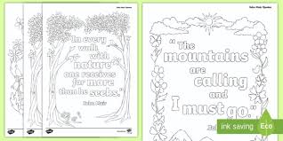 There are so many studies proving a real connection between nature and happiness. John Muir Quotes Mindfulness Coloring Pages Teacher Made