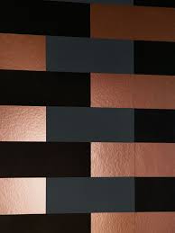 Black And Gold Kitchen Wallpaper Block Wallpaper Copper Burnish Grey Black Monument Interiors Copper And Grey Black And Copper Bedroom Geometric Wallpaper Living Room