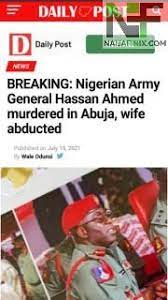 Ahmed, who was recently appointed director at army headquarters, was shot dead in abaji area of the federal capital territory on thursday night, july 15. Jkp5 Comkdlcgm