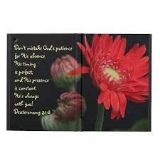 Red Gerbera Daisy Scripture Quote From Deuteronomy Case For Ipad Air Zazzle Com Scripture Quotes Scripture Inspirational Scripture