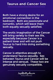 The cancer man's relationship with the gemini woman can be risky. Taurus And Cancer Compatibility In Sex Love And Friendship