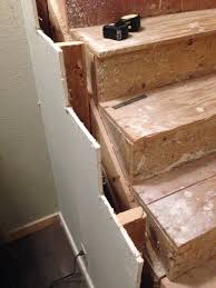 The straight staircase a common choice for basement staircase because it simple in design and it relatively easy to build. Will Removing Subtreads And Risers That Are Attached With Construction Adhesive And Nails Damage The Stringer Home Improvement Stack Exchange