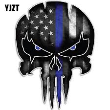 Handcrafted rustic wooden punisher skull flags. Punisher Thin Blue Line Tattoo Novocom Top