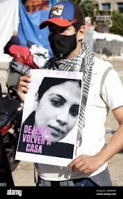 Mexico City, Mexico. 5th Jan, 2023. Family and friends of Irma Paola Vargas  Montoya, Daniela Marquez Pichardo, Viviana Marquez Pichardo and Jose  Gutierrez Montoya, missing since December 25 in the state of