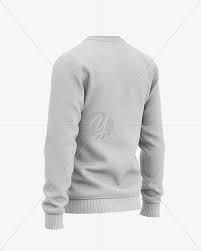 Download Men S Heather Crew Neck Sweatshirt Mockup Back Half Side View Of Sweater In Apparel Mockups On Yellow Images Object Mockups