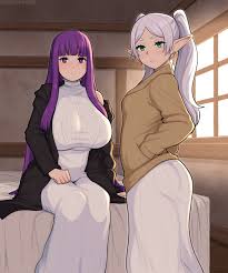 Sex With Fern And Frieren 3P By Afrobull | Sousou No Frieren Premium Hentai