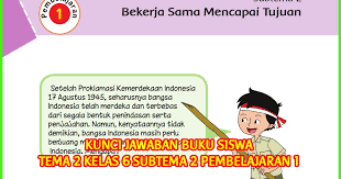 Sudah menjadi tatanan kehidupan masyarakat indonesia sejak dulu. Kunci Jawaban Buku Siswa Kelas 6 Tema 2 Halaman 45 46 48 49 50 Sanjayaops