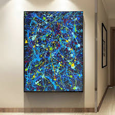 Painting drywall is relatively easy. Oversized Horizontal Wall Art Drip Abstract Painting Drippy Paint La109