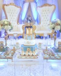 Smurf party decorations, smurf backdrop, smurf decorations, smurf welcome sign, smurf party supplies. Blue And Gold Baby Shower Decorations Efistu Com