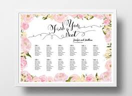 wedding seating chart poster template wedding table plan