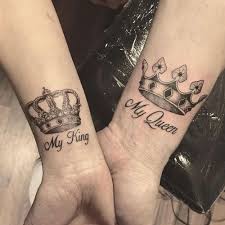 This couple decided to share one design of the king of the jungle. 45 Best King And Queen Tattoos Tatuaggi X Tatuaggi Padre Tatuaggi