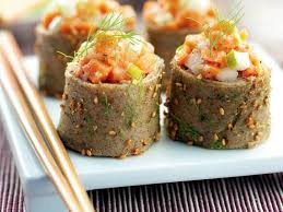 Sushi Cr Ecirc Pes Sarrasin Et Tartare De Saumon Recettes De Cuisine Tartare De Saumon Crepe Sarrasin