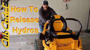 Learn mower about repairing your. Cub Cadet Ultima Zt1 How To Release The Hydros Youtube