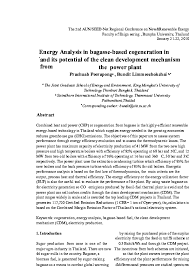 P' tor has developed a great. Doc Nergy Analysis In Bagasse Based Cogeneration In Thailand Nd Its Potential Of The Clean Development Mechanism From He Power Plant Trung Hiáº¿u Academia Edu