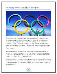 primary worksheets olympics mr greg s english cloud