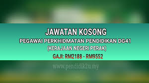 Mereka ini hanya mempunyai kelayakan akademik dan kelayakan. Jawatan Kosong Guru Dg41 Negeri Perak Pendidik2u