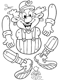 Dasmalbuch De Clown Hampelmann Clown Handwerk Hampelmann Basteln Hampelmann