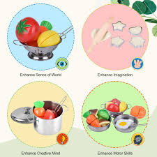 We did not find results for: Buy Cosily Kitchen Pretend Play Toys Kids Cooking And Baking Set With Stainless Steel Cookware Pots And Pans Set Cooking Utensils Apron Chef Hat Cupcake Moulds Cutting Vegetables For Boys And