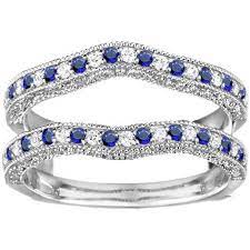 Gorgeous Vintage 26ct Genuine Sapp Ring Guards Enhancer Diamond Beautiful Jewelry