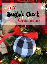 Black And White Plaid Christmas Ornaments Diy Buffalo Check Plaid Ornaments Weekend Craft Plaid Christmas Decor Buffalo Check Christmas Decor Weekend Crafts