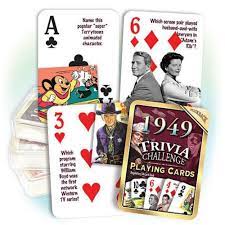 Challenge them to a trivia party! Facts From Year 1949 Trivia Deck And Playing Cards