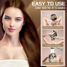 Amazon.com : Duntail 3-in-1 Chestnut Brown Hair Dye Shampoo for Gray  Coverage, Color Shampoo for Covering White Hair(Chestnut Brown,16.9Fl Oz) :  ...