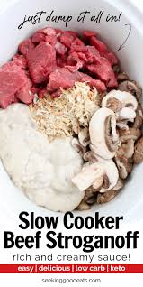 Slow Cooker Beef Stroganoff Keto Beef Stroganoff Seeking Good Eats Recipe Crockpot Recipes Easy Slow Cooker Beef Crockpot Recipes Slow Cooker