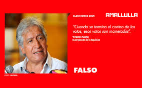 Lima metropolitana está contabilizada al 100%. Red Ama Llulla Es Falso Que Los Votos Son Incinerados Despues Del Conteo De La Onpe Ideele Radio