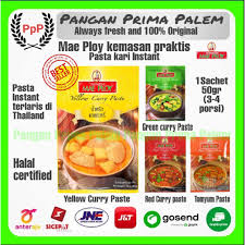 Mae Ploy Red Curry Paste Pasta Kari Green Curry Yellow Curry Tomyum 50gr Shopee Indonesia