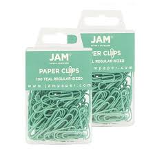 Jam Standard Paper Clips Teal 2 Pack Small 1 Inch Walmart Com Jam Paper Paper Organization Paper Clips