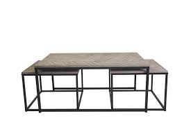 Available in artistic design and various sizes these tables are ideal for your home or design project. Avoca Chevron Wood Top Nested Set Of 3 Coffee Side Tables Matt Blatt