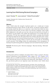 PDF) Learning from Polls During Electoral Campaigns