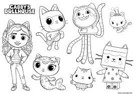 Coloriage Gabbys Dollhouse Gabby Chat Serie Animee Pour Enfants Dessin Gabby  Chat à imprimer