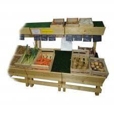 Presentoir Fruit Et Legume En Bois 2 Niveaux Hauteur Cm 1610 Fruits Et Legumes Presentoir Legumes